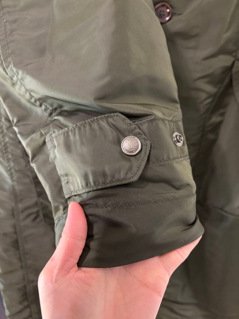 寒い日セール❗️【美品】45r 厚ナイロン908ミリタリーコート　ロングコートM