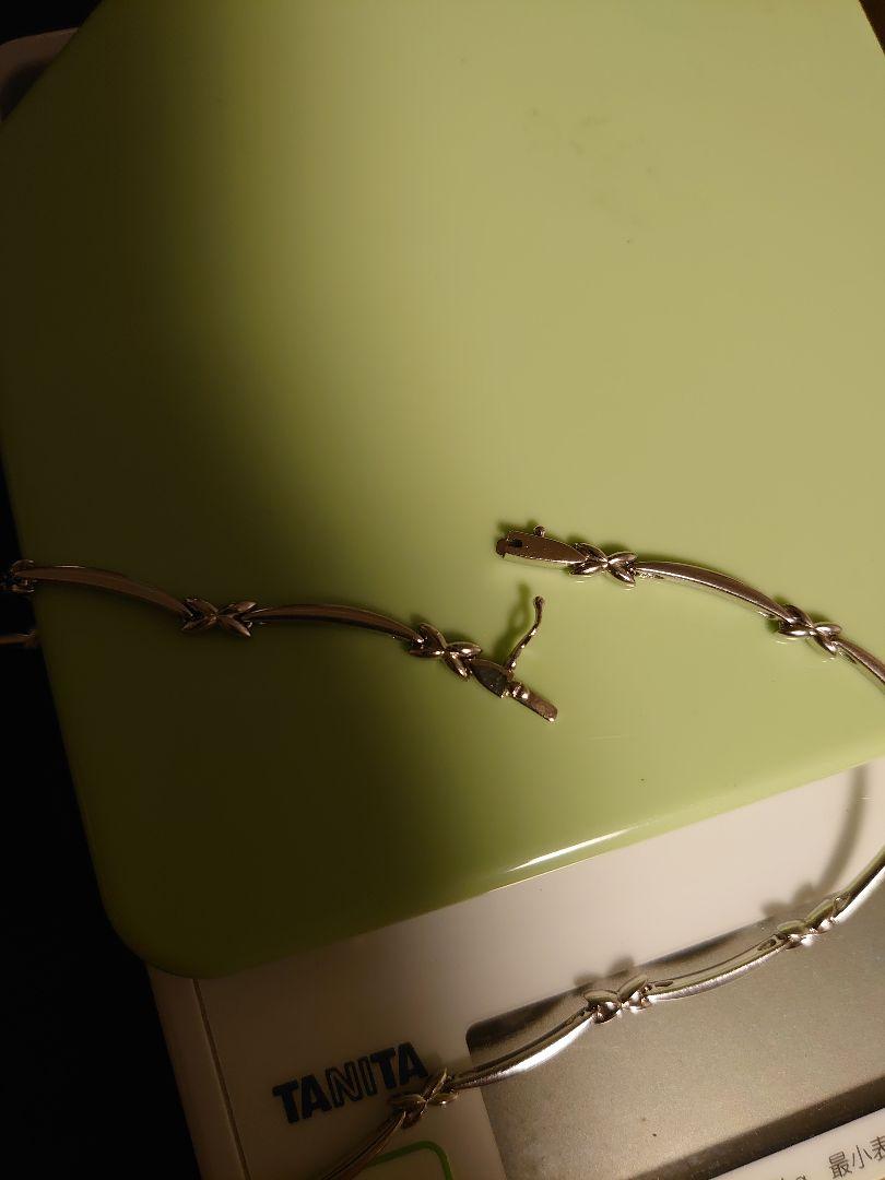 k14 ホワイトゴールド ネックレス ダイヤモンド 花 16g 45cm