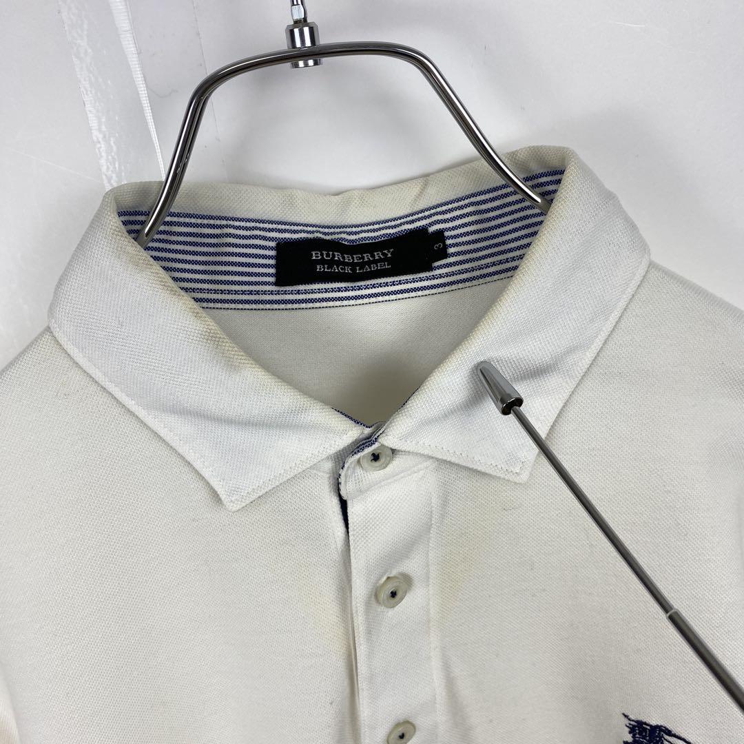 訳あり BURBERRY BLACK LABEL バーバリー ポロシャツ 半袖