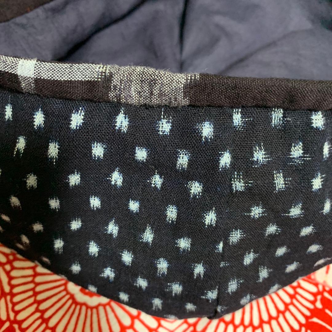 絣ベレー帽目立った傷や汚れなし