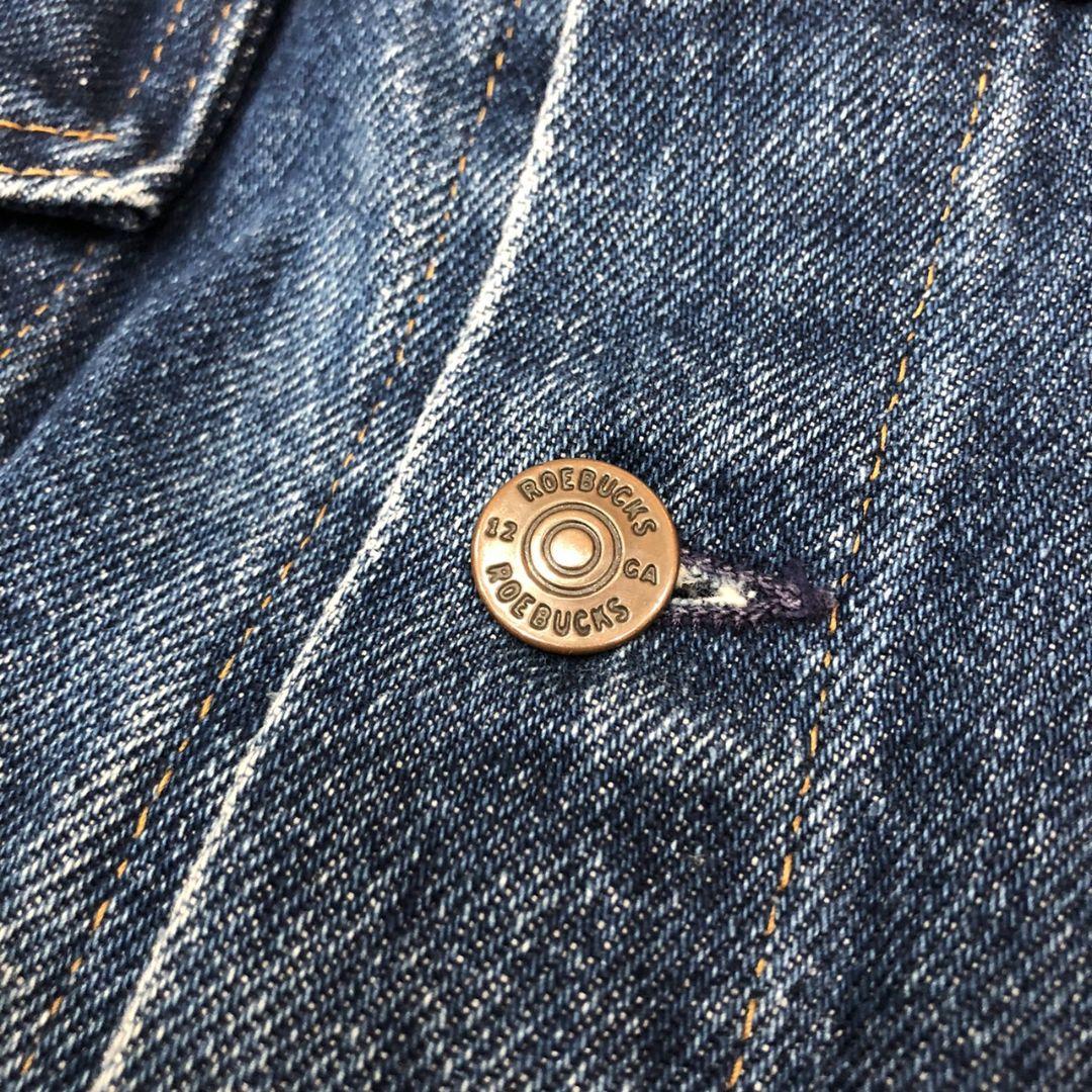暮らしに便利なアイテム USA製80sROEBUCKSシアーズ SearsデニムジャケットGジャン短丈 ジャケット・アウター