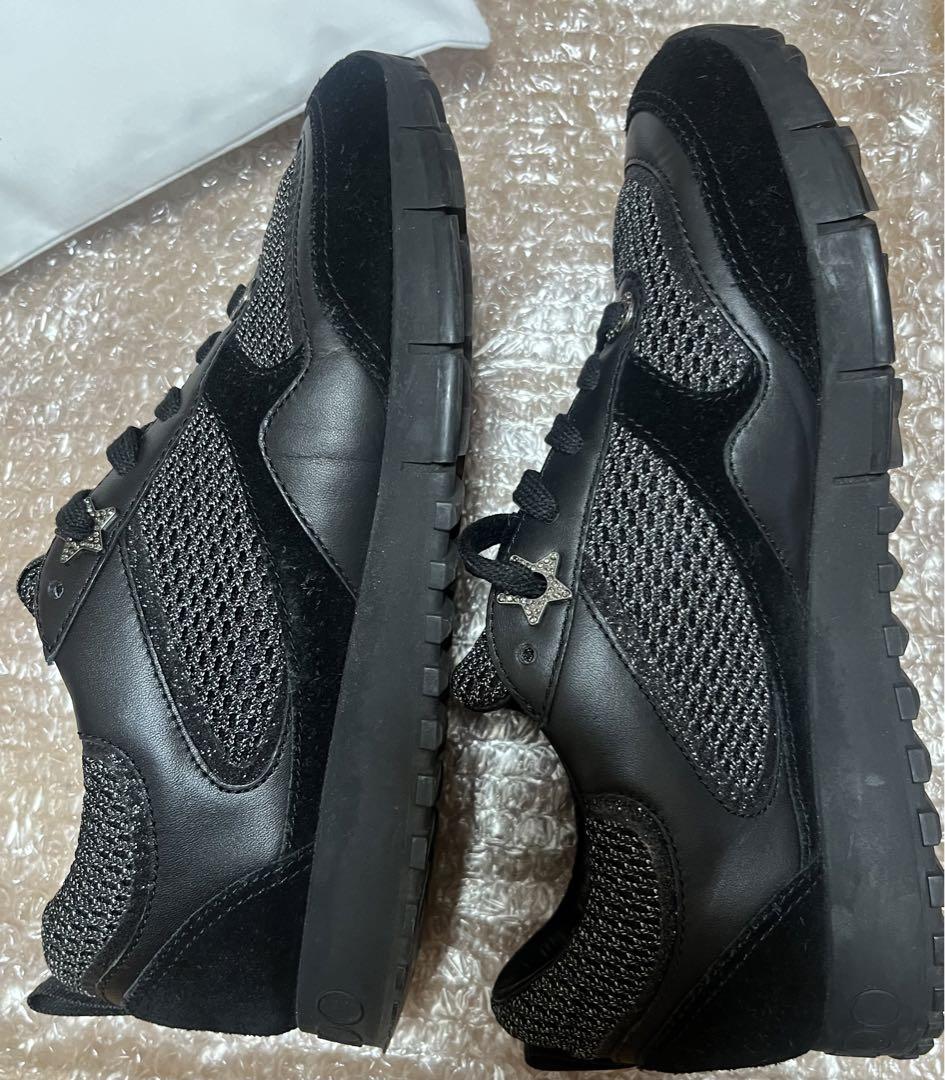 【美品】JIMMY CHOO ブラックスニーカー