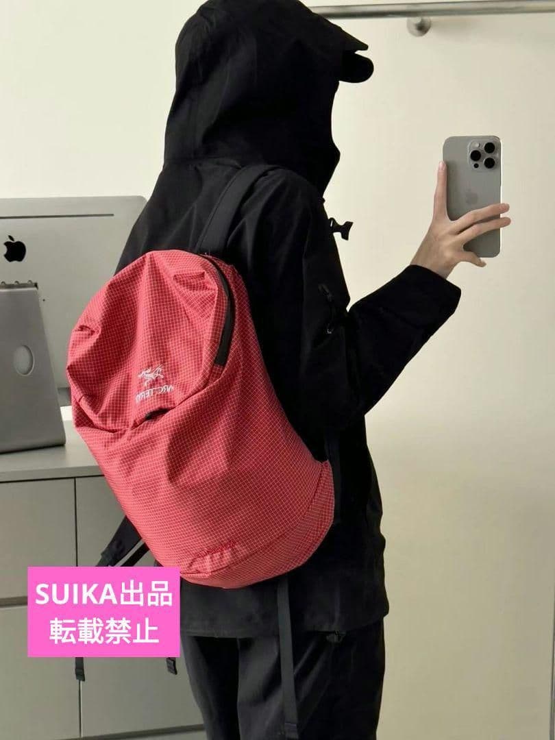 未使用タグ付きARC'TERYX KONSEALS バックパック 赤・チェック柄