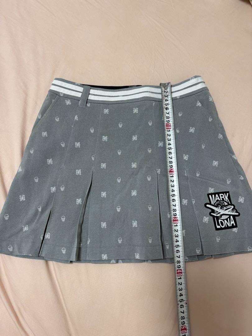 グレー プリーツスカート ショートパンツ付き