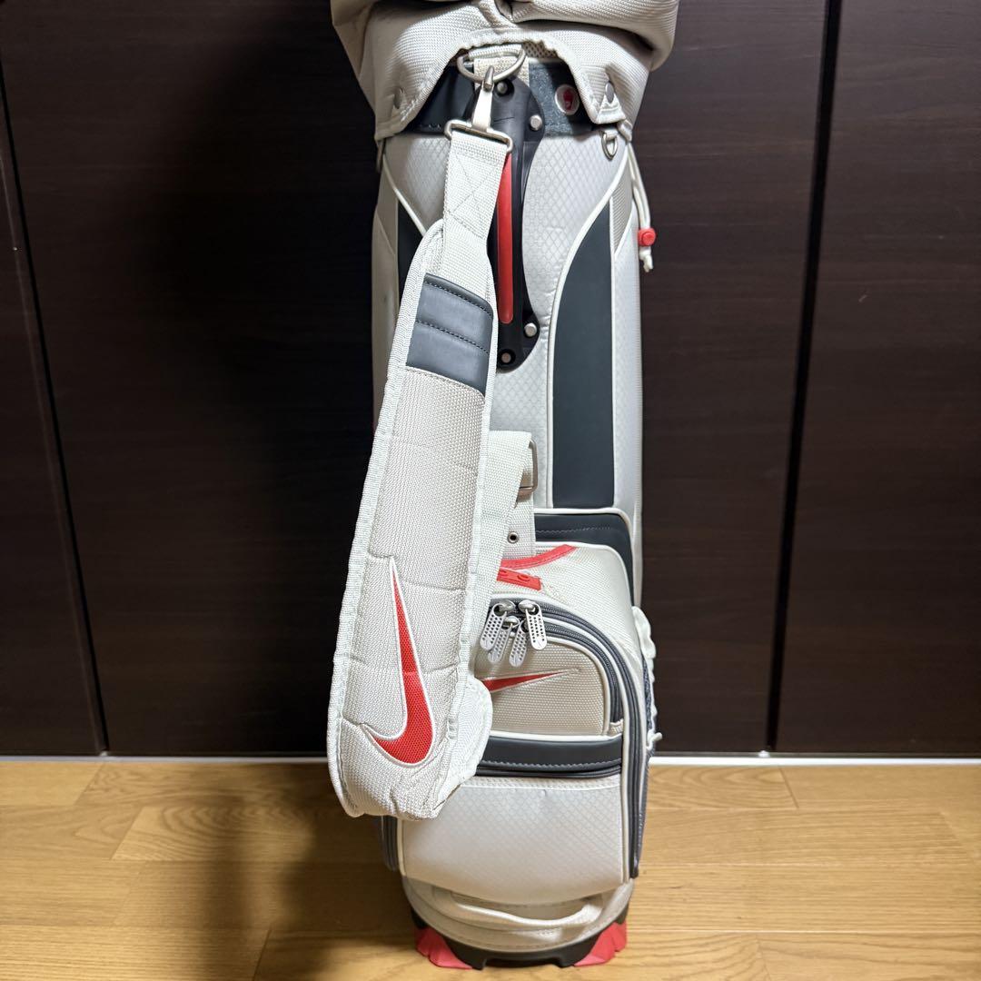 Nike golf キャディバッグ ゴルフバッグ ホワイト/レッド - メルカリ