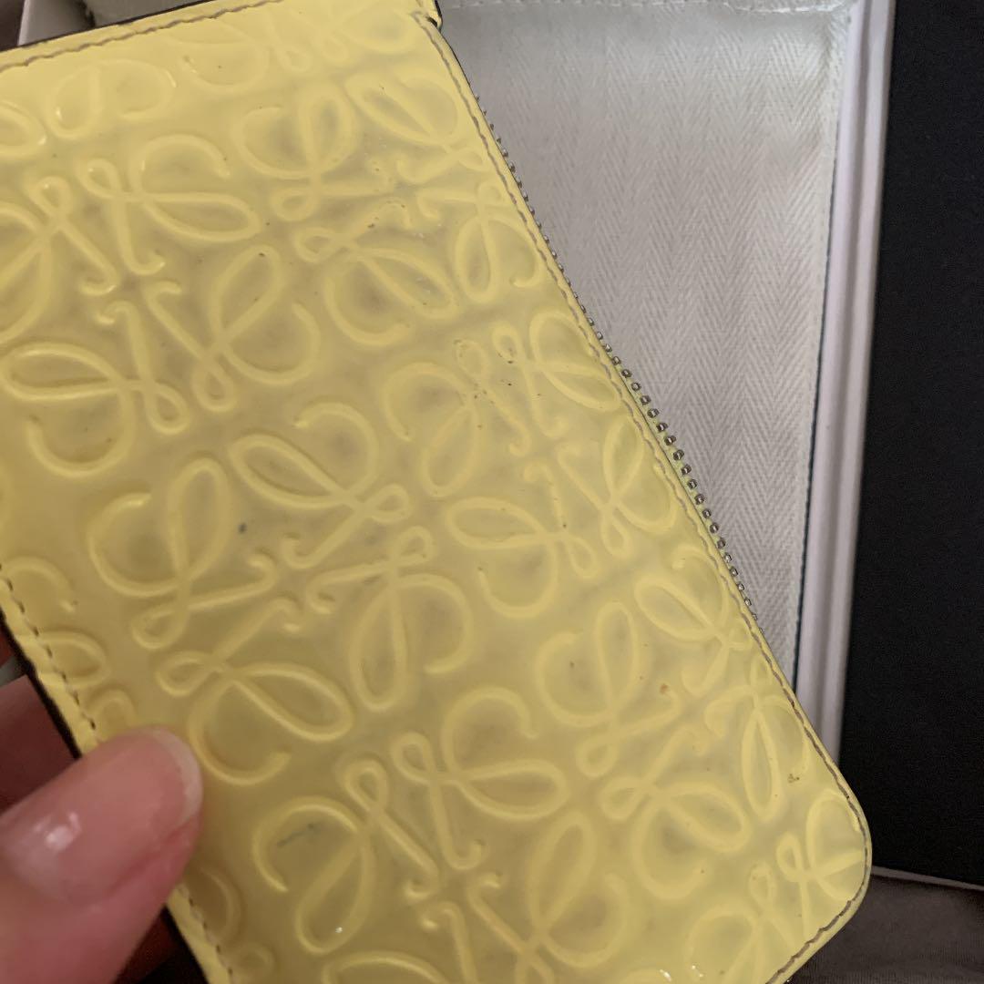 低価限定SALE 難あり コイン&カードケース ミニ財布 fo5pb-m48309939166 LOEWEロエベ エナメル加工 最新作低価