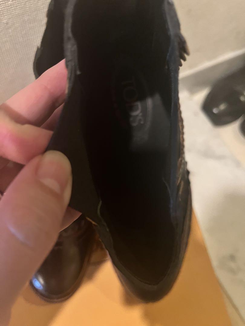 TOD'S ブラック サイドゴアブーツ38.5