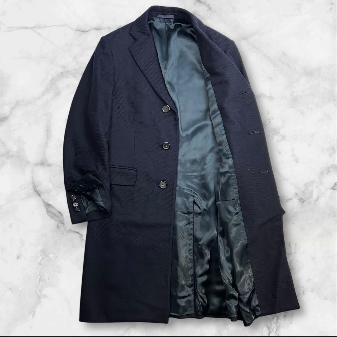 定価約20万 美品 CARUSO カシミヤ混 3Bチェスターコート 44