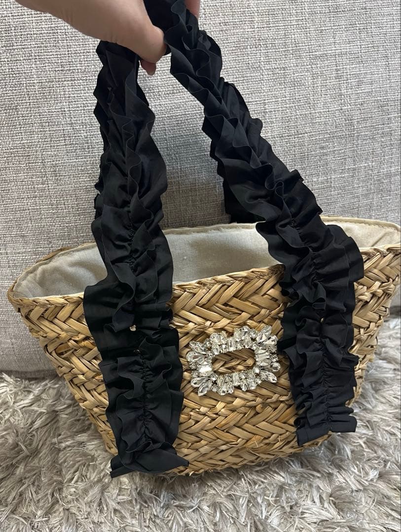 SNIDEL HOME ビジューかごバッグ