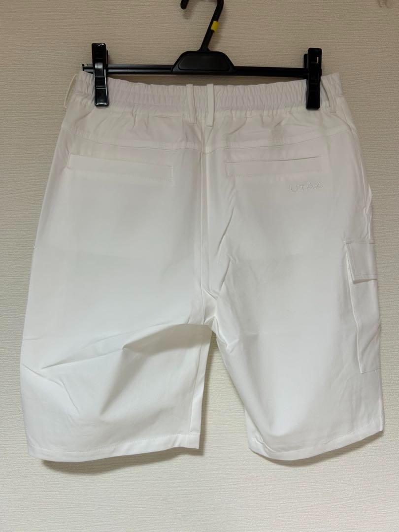 夏物SAIL❗️UTAAユタメンズハーフパンツ【白／L】⚫︎ゴルフ半