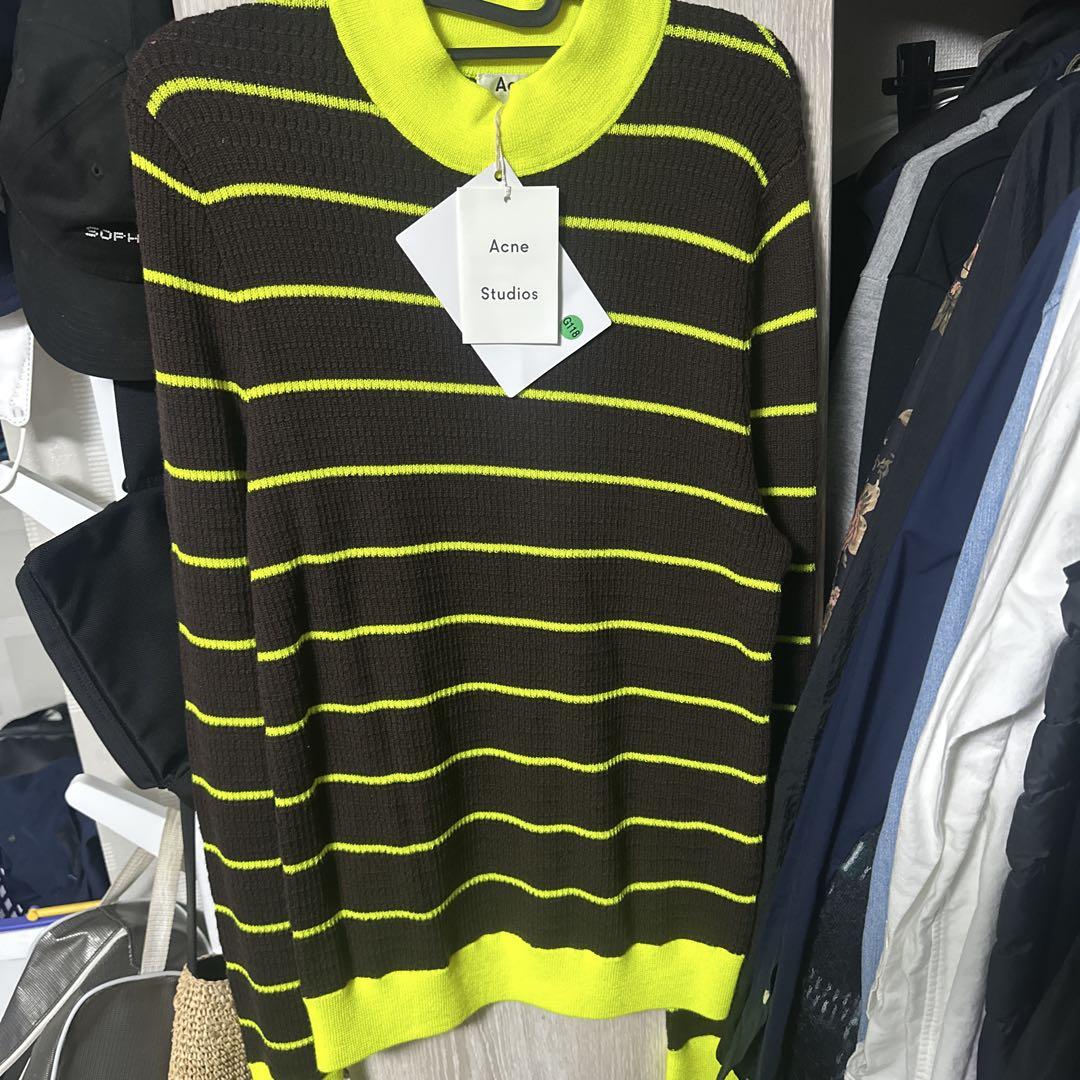 Acne Studios ニットセーター ブラウン/イエロー