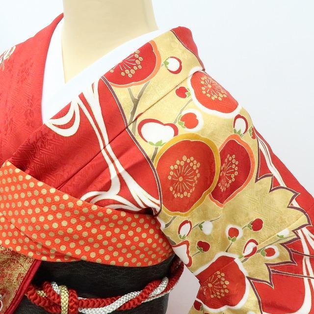 Y2877◇美品 正絹 金駒刺繡 高級手縫い 成人式 トールサイズ