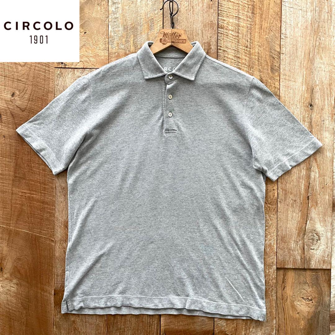 T T Y aCIRCOLO 1911 鹿の子 ポロシャツ XL グレー