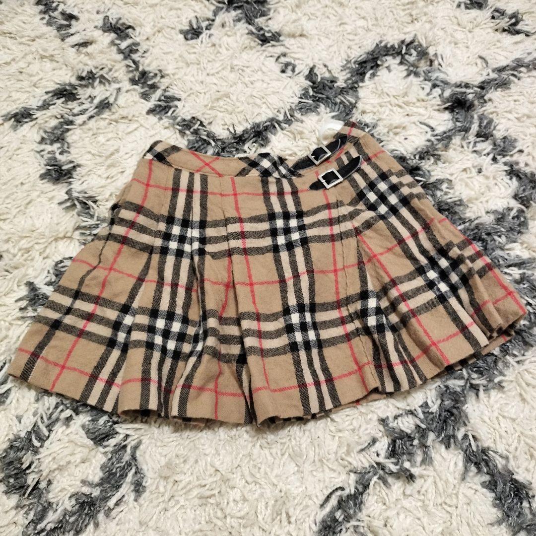 BURBERRY　スカート BURBERRY チェック柄 フレアスカート 12A - メルカリ