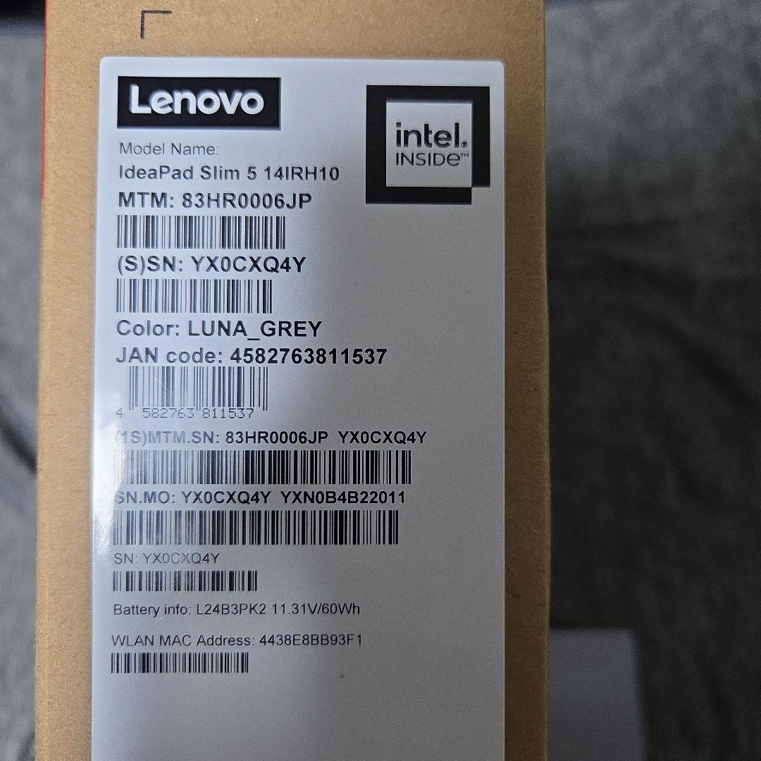 その他ノートPC本体 Lenovo IdeaPad Slim 5 14IRH10 LUNA_GRAY