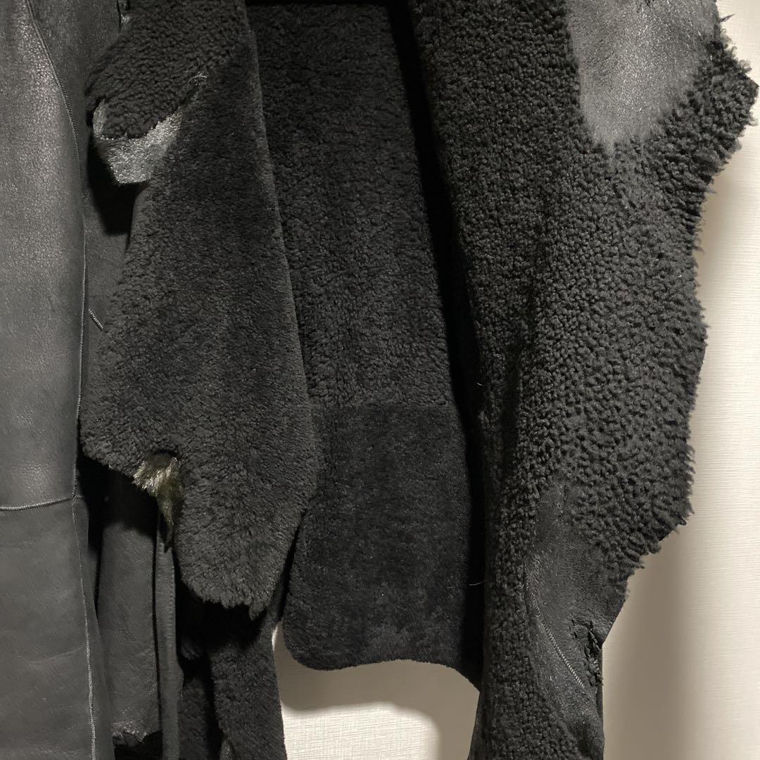 激レア!!ANN DEMEULEMEESTER アシンメトリー ムートンコート