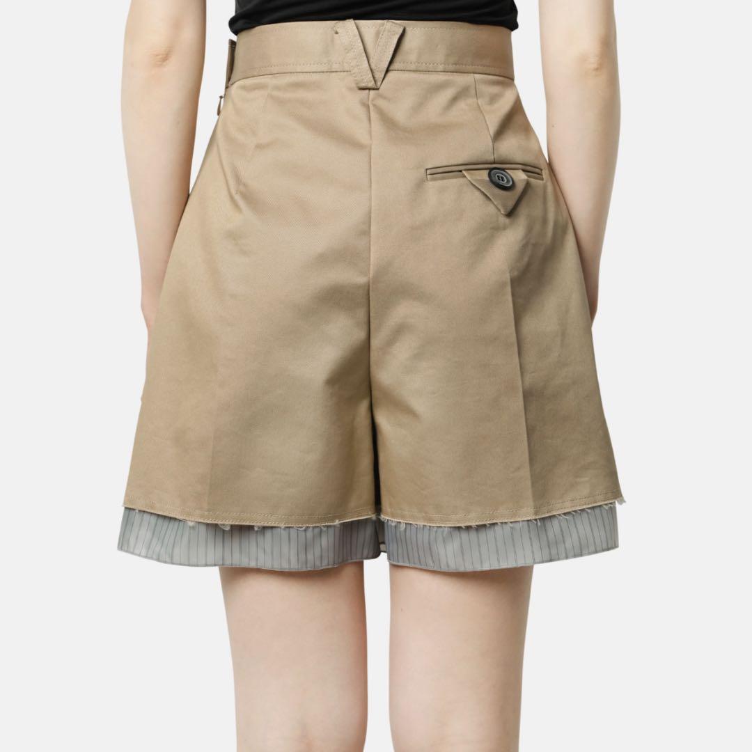 パンツ LE CIEL BLUE / Tuck Flair Chino Shorts