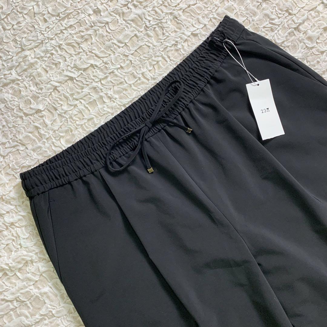 新品未使用　23区　ウエストゴム　ワイドパンツ　タグ付き　黒