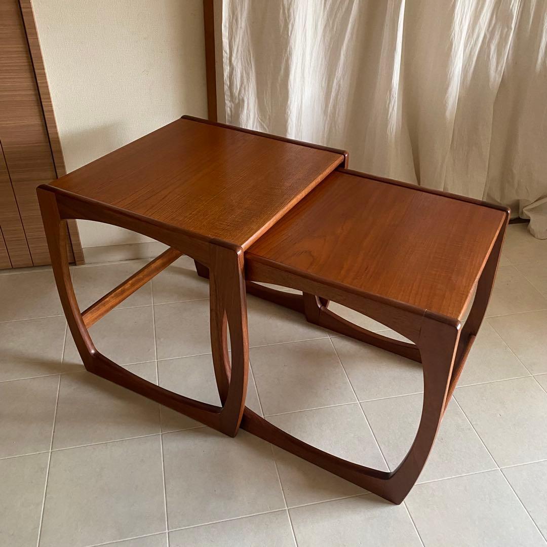 木製スタッキングテーブル 2個セット 木製スタッキングテーブル 2個セット