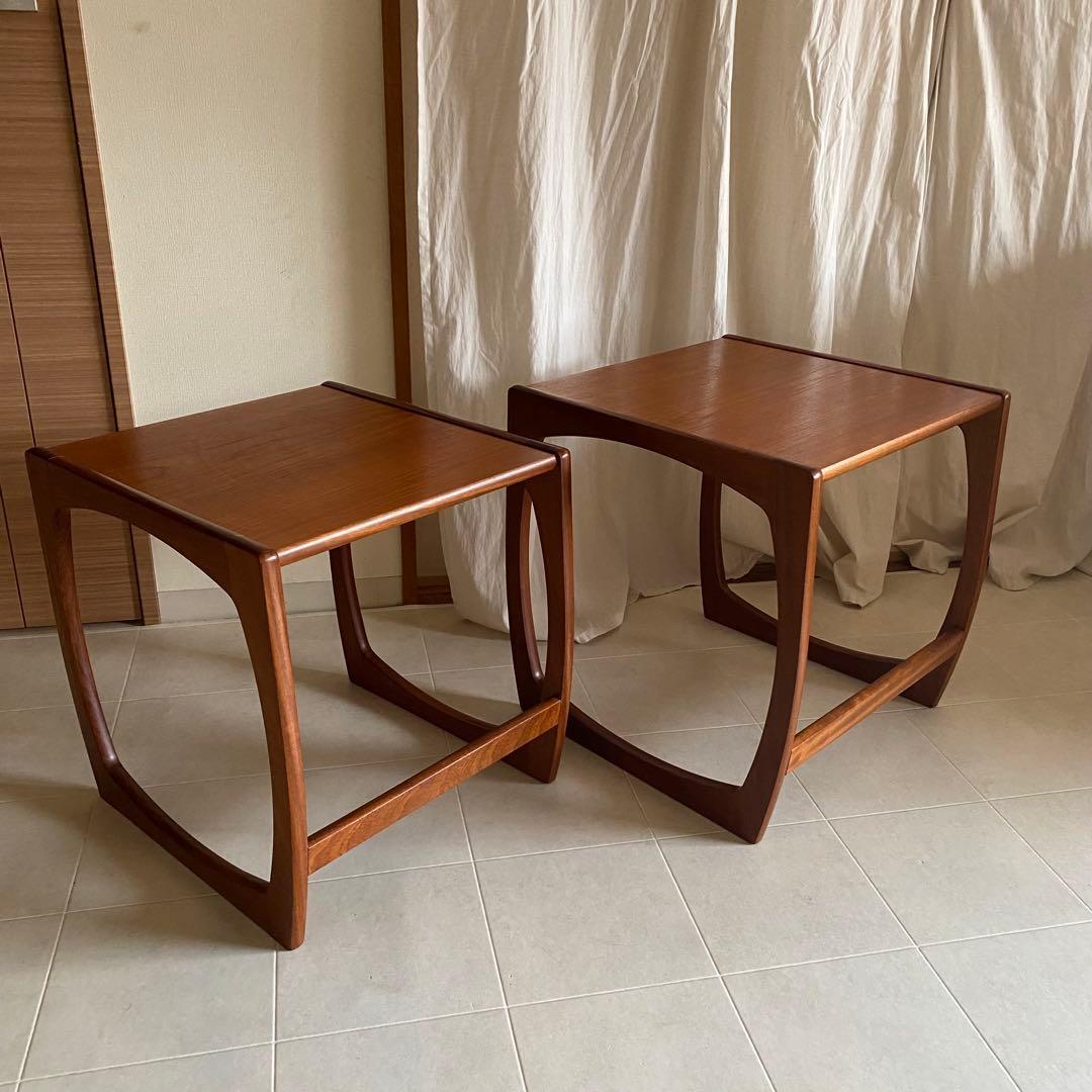 木製スタッキングテーブル 2個セット 木製スタッキングテーブル 2個セット