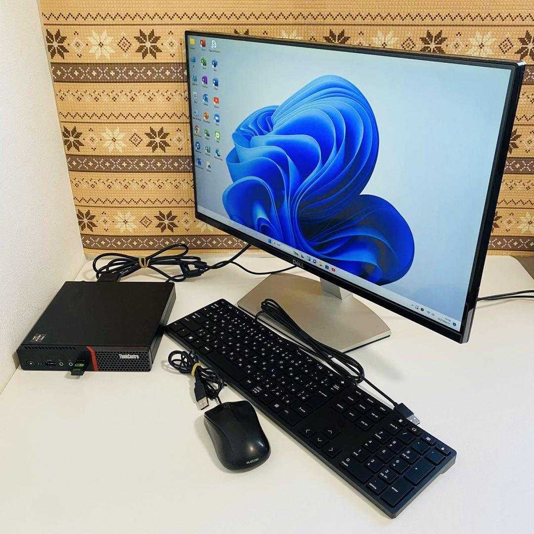 Y664 LENOVOデスクトップSSD高速23インチWindows11オフィス