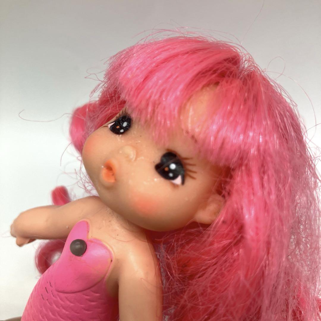 昭和レトロ チャプチャプ人魚ちゃん 1980年代 お人形 人魚 ピンク 希少