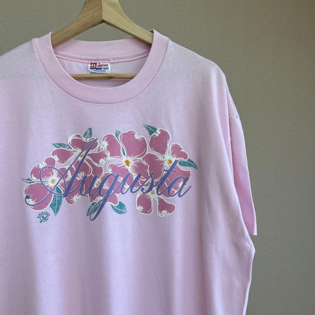 80s USA製 ジョーク メッセージ プリント Tシャツ L ピンク