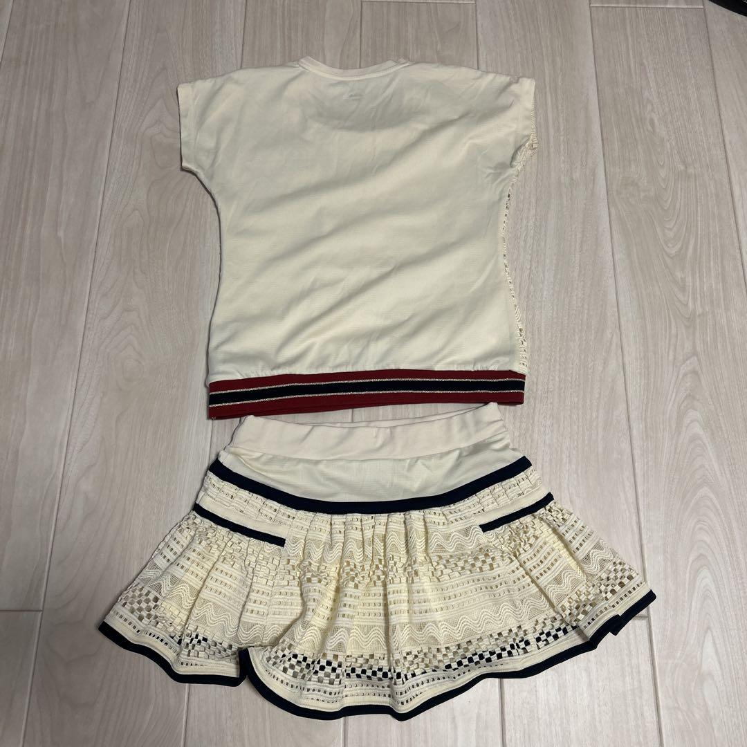 FILA アイボリー レース編み スカート・スコート M