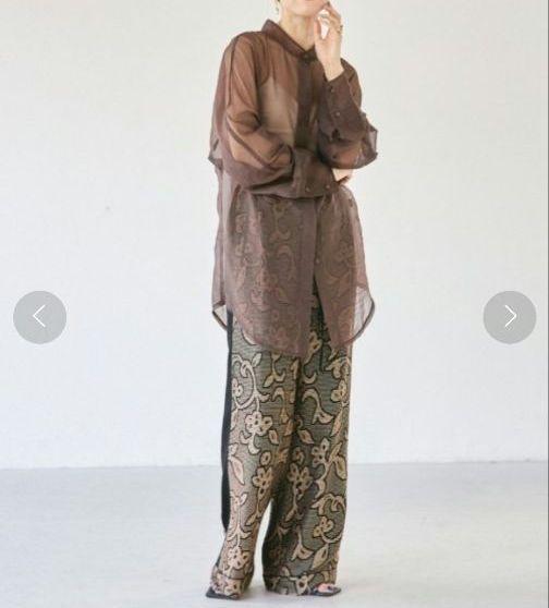 ★トゥデイフル★ Jacquard Leaf Roughpants 38 ☆トゥデイフル☆ Jacquard Leaf Roughpants 38