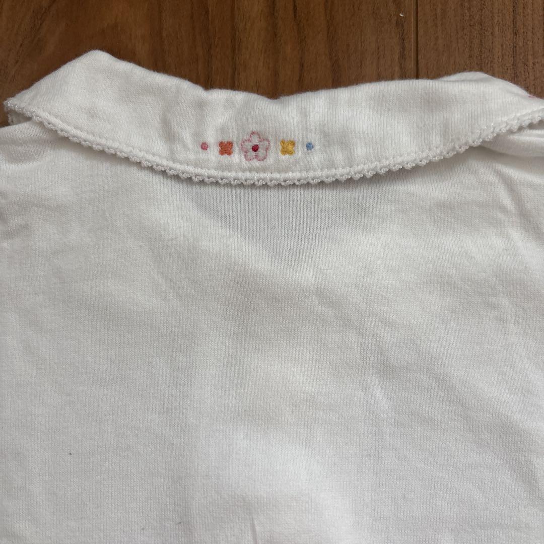 ファミリア 長袖ブラウ120 丸襟 刺繍 familiar 女の子