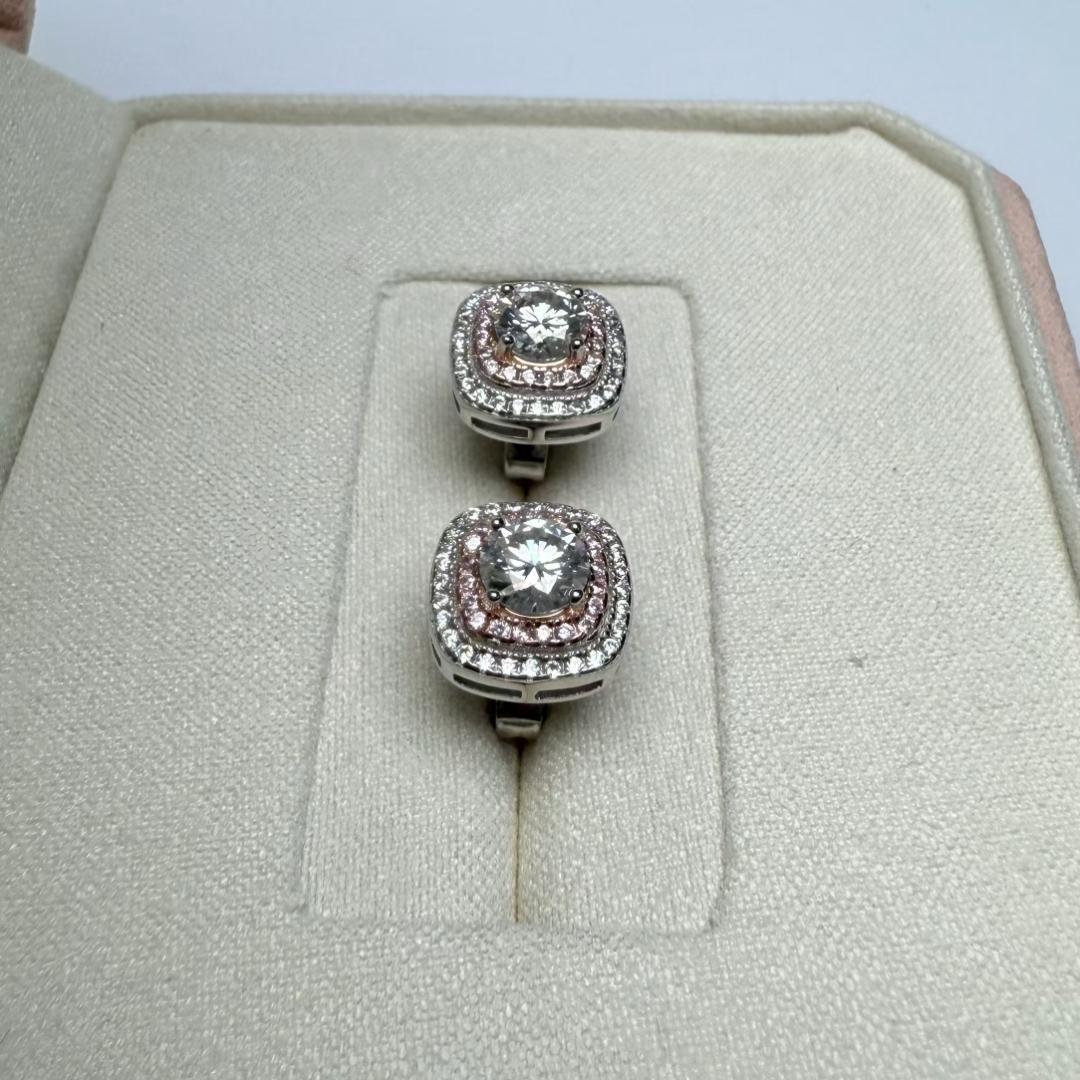 刻印入り天然ダイヤモンドピアス K18
