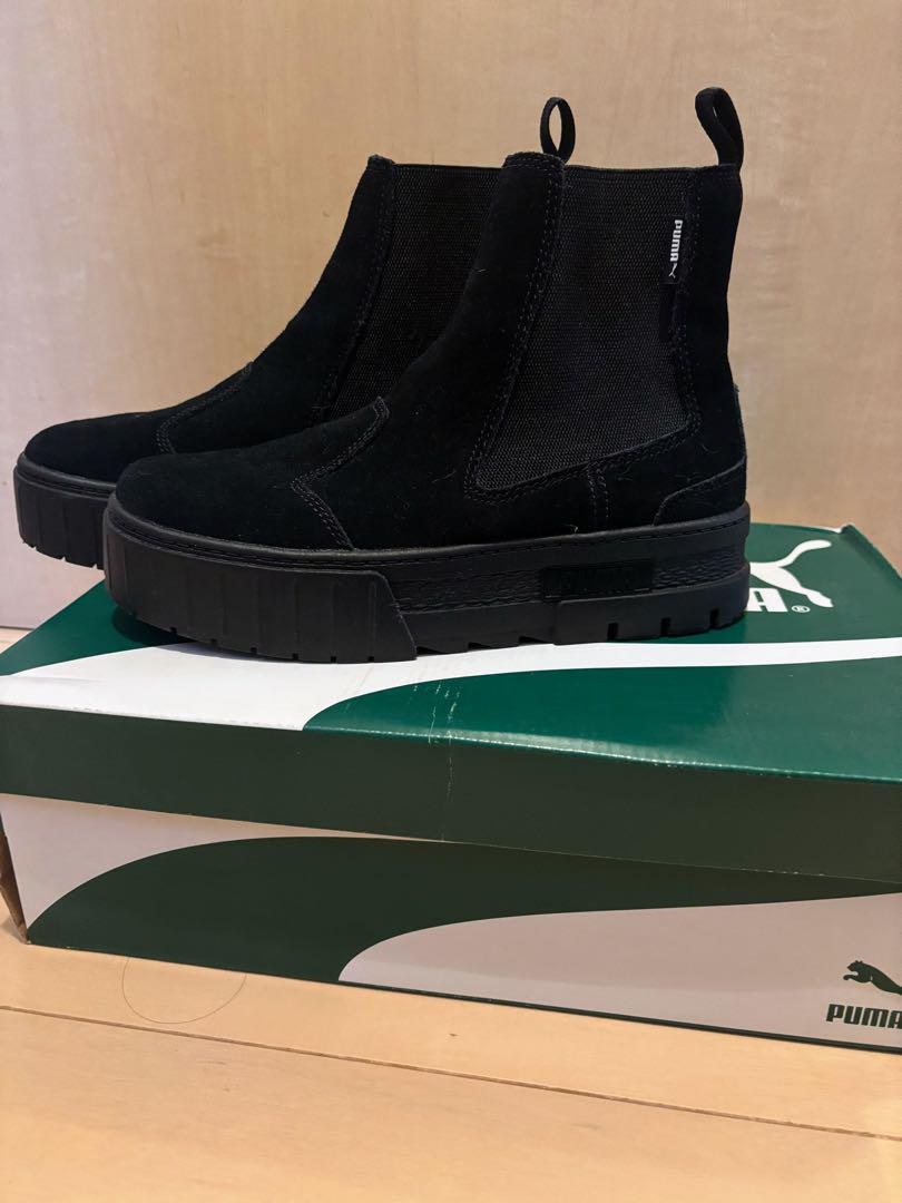 かわいい！ PUMA サイズ6 チェルシーブーツ ブラック 靴
