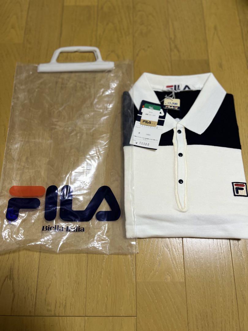 FILA ポロシャツ ホワイト/ネイビー　新品未開封