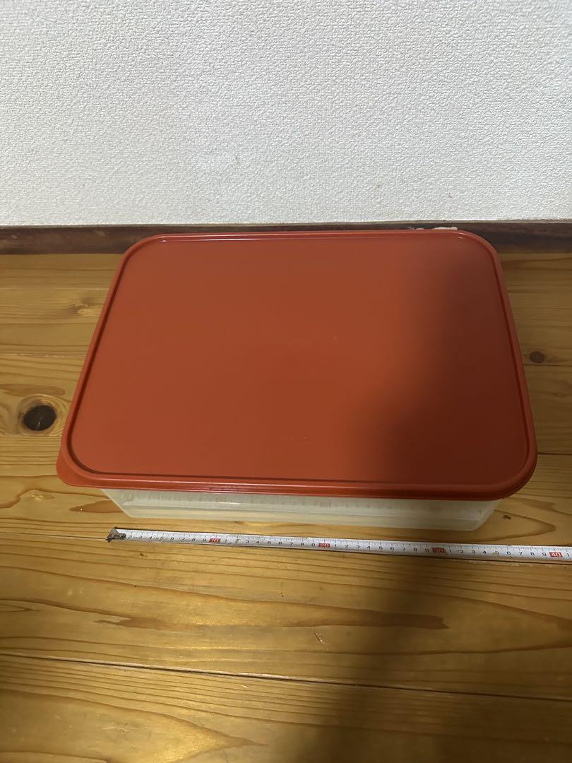 超特価SALE開催！ タッパーウェア MMダブル(すのこ付き) メルカリ - 9.4リットル 朱色 保存容器・ケース