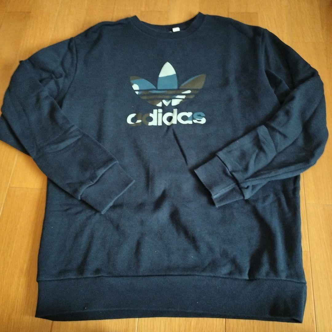 adidas ネイビー スウェット トレーナー - メルカリ