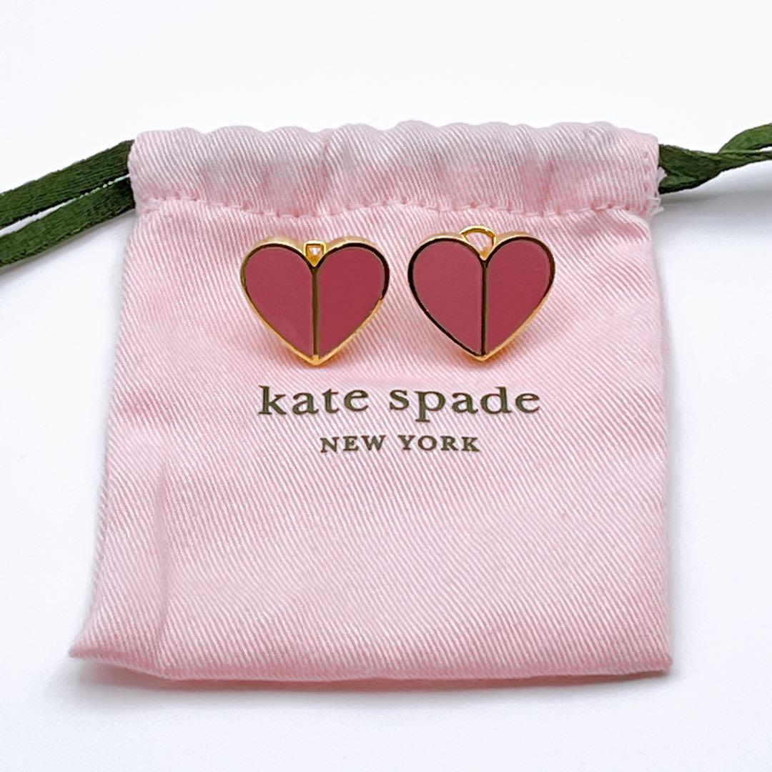 ✨美品✨kate spade ケイトスペード 可愛いハートピアス ピンク ✧