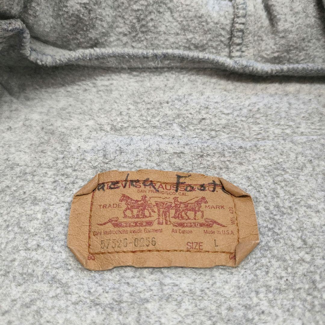 【希少】80s アメリカ製 リーバイス フード付きGジャン ケミカルウォッシュ
