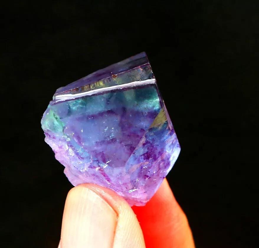 フローライト(蛍石)　ブルー パープル 27.9g 2.8㎝ 鉱物標本