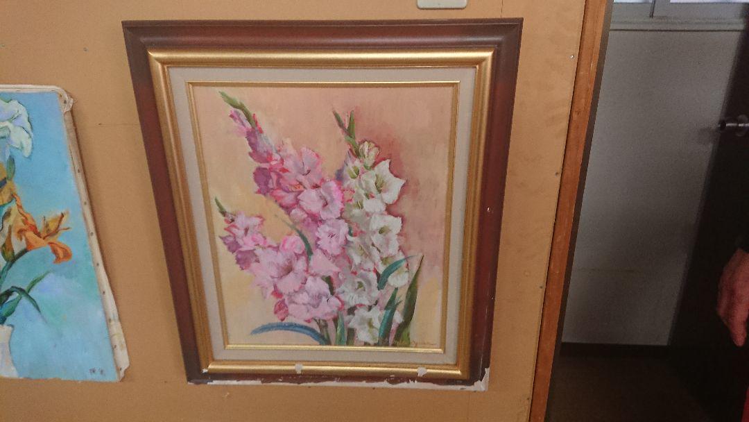 油絵　肉質画　作者不明　サインあり 油絵 肉質画 作者不明 サインあり