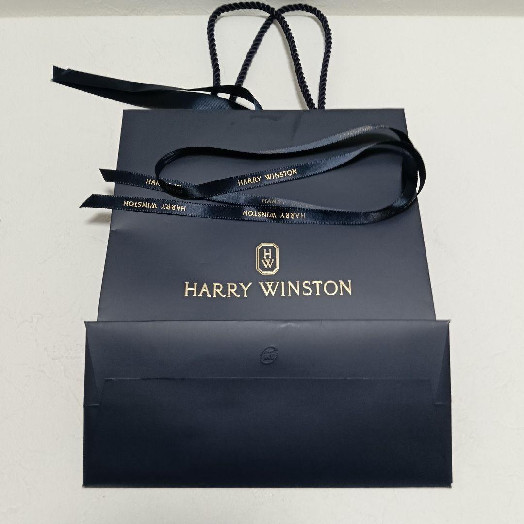 HARRY WINSTON ハリーウィンストン 紙袋 ネイビー リボン付き