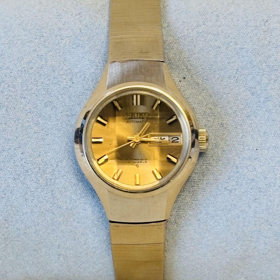 美品】 SEIKOセイコー レディース 腕時計 自動巻き 21石 メタル