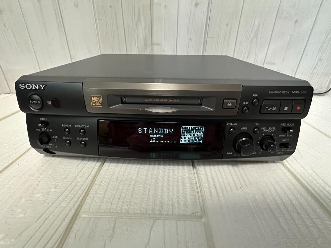 SONY ソニー MDS-S38 ブラック MDデッキ MDLP非対応
