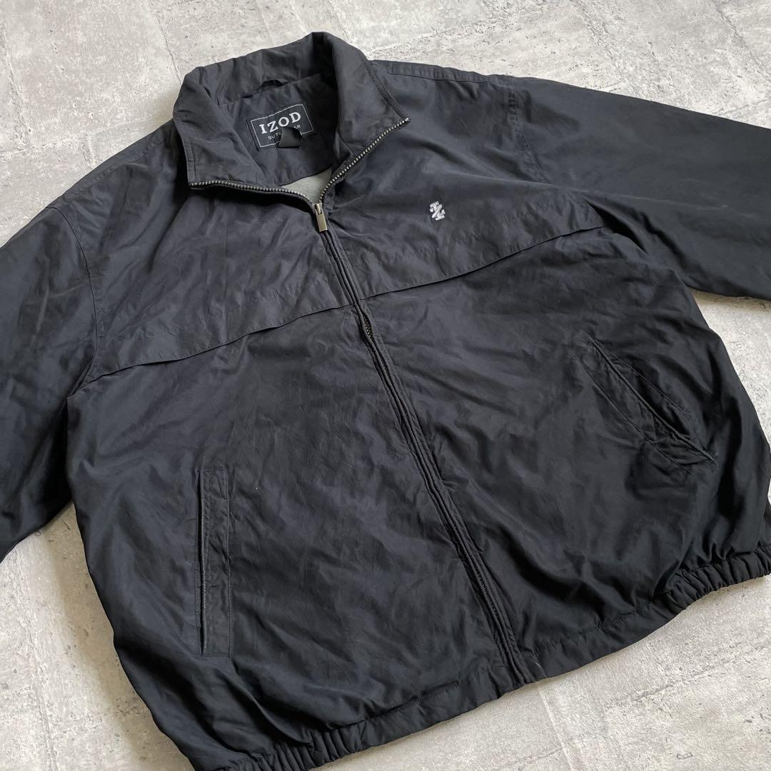 90's IZOD 中綿 ナイロンジャケット ブラック XXL