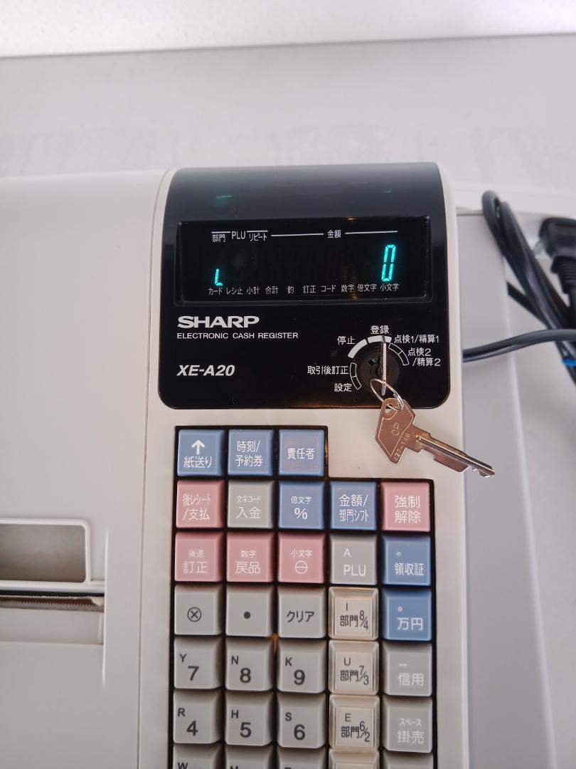 定番人気新作 美品‼️ グレー XE-A20 cDkzy-m48349361801 シャープ 電子レジスタ 定番格安