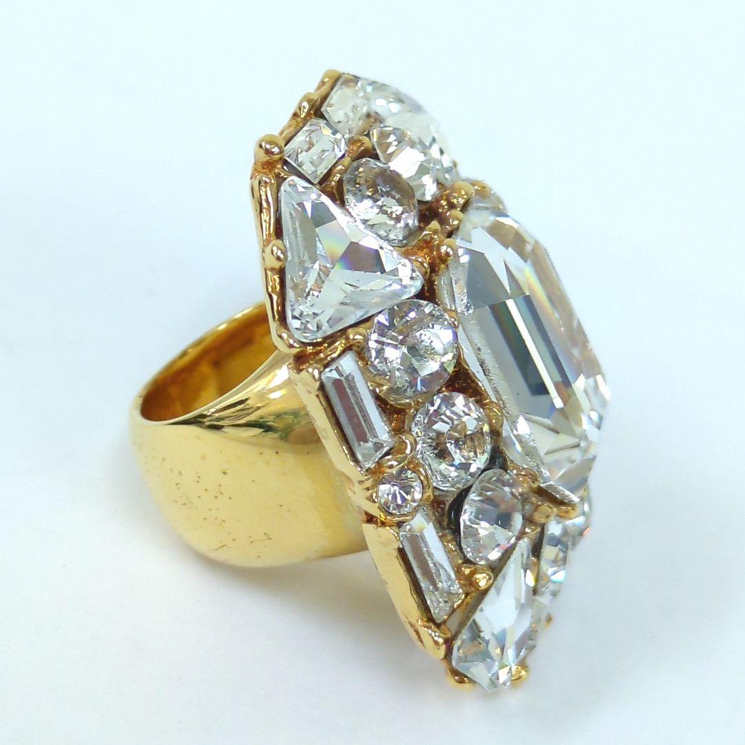 YSL イヴサンローラン ビジュー ストーン リング 約11~12号 YSL イヴサンローラン ビジュー ストーン リング 約11~12号