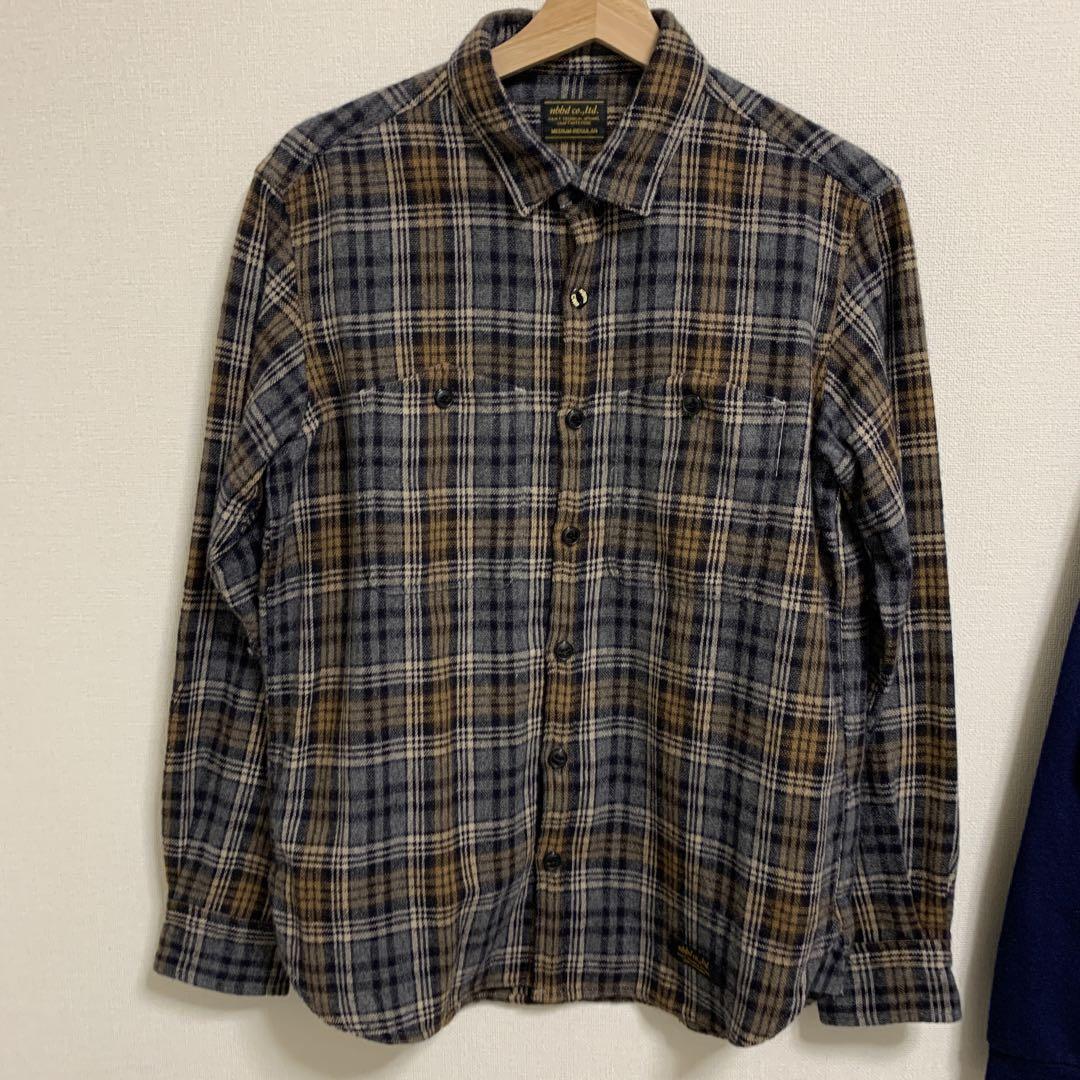 NEIGHBORHOOD ネイバーフッド 21AW EL BARRO W-SHIRT LS ウールチェック長袖キルティングシャツグレー  212SINH-SHM02