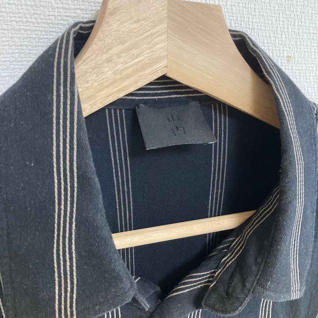 21ss コットンキュプラストライプシャツ