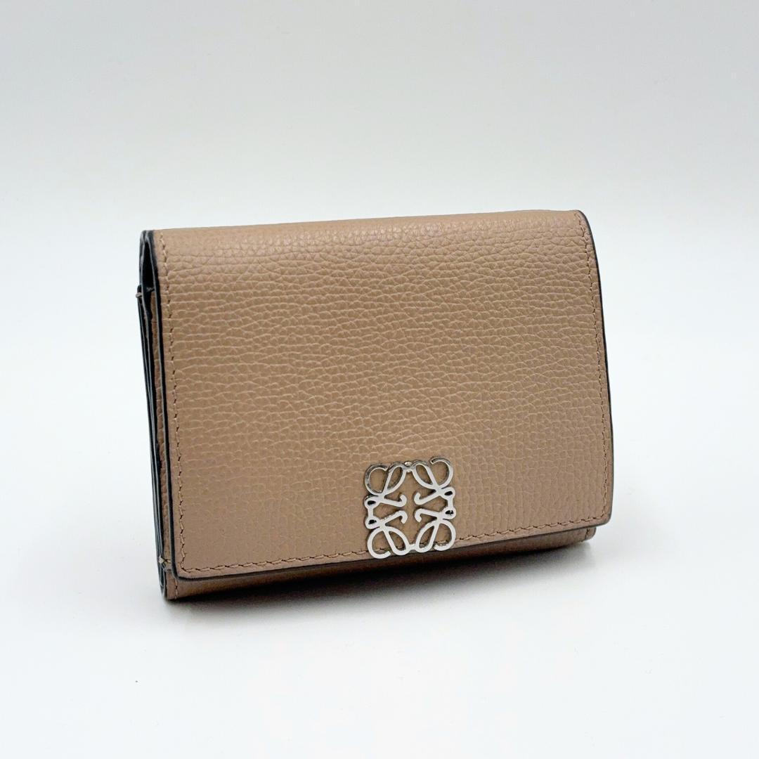 極美品】Loewe アナグラム トライフォールド コンパクト