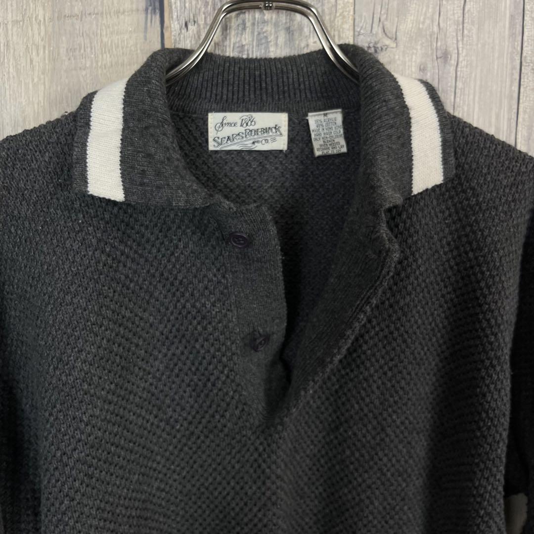 OLD SEARS ROEBUCK 90s シアーズ 襟付き ニット セーター