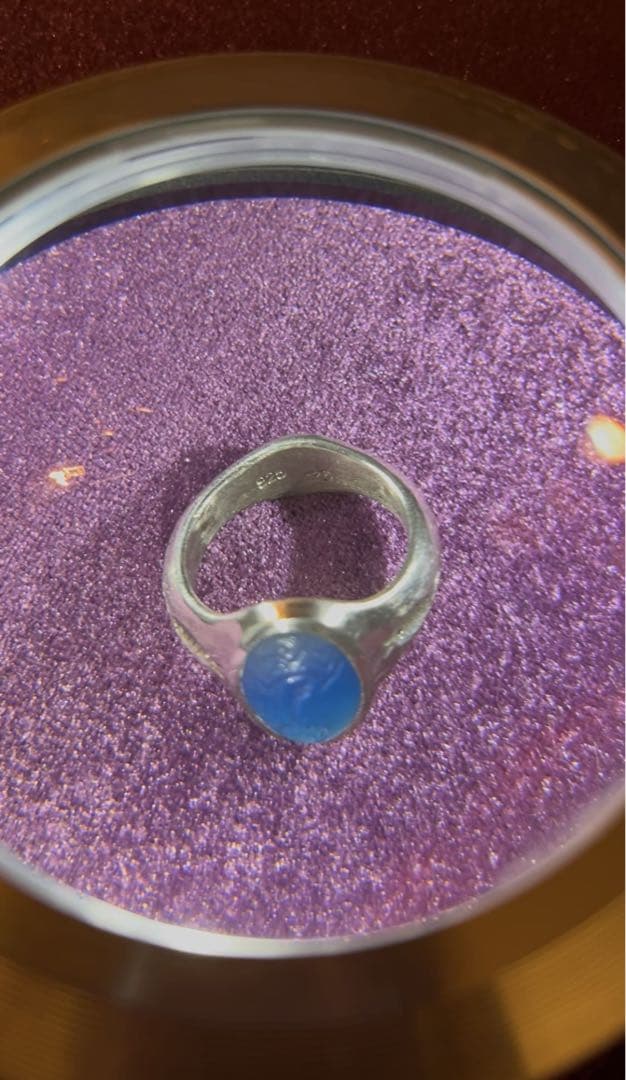 今なら全品送料無料！ Hand made Blue Agate ring